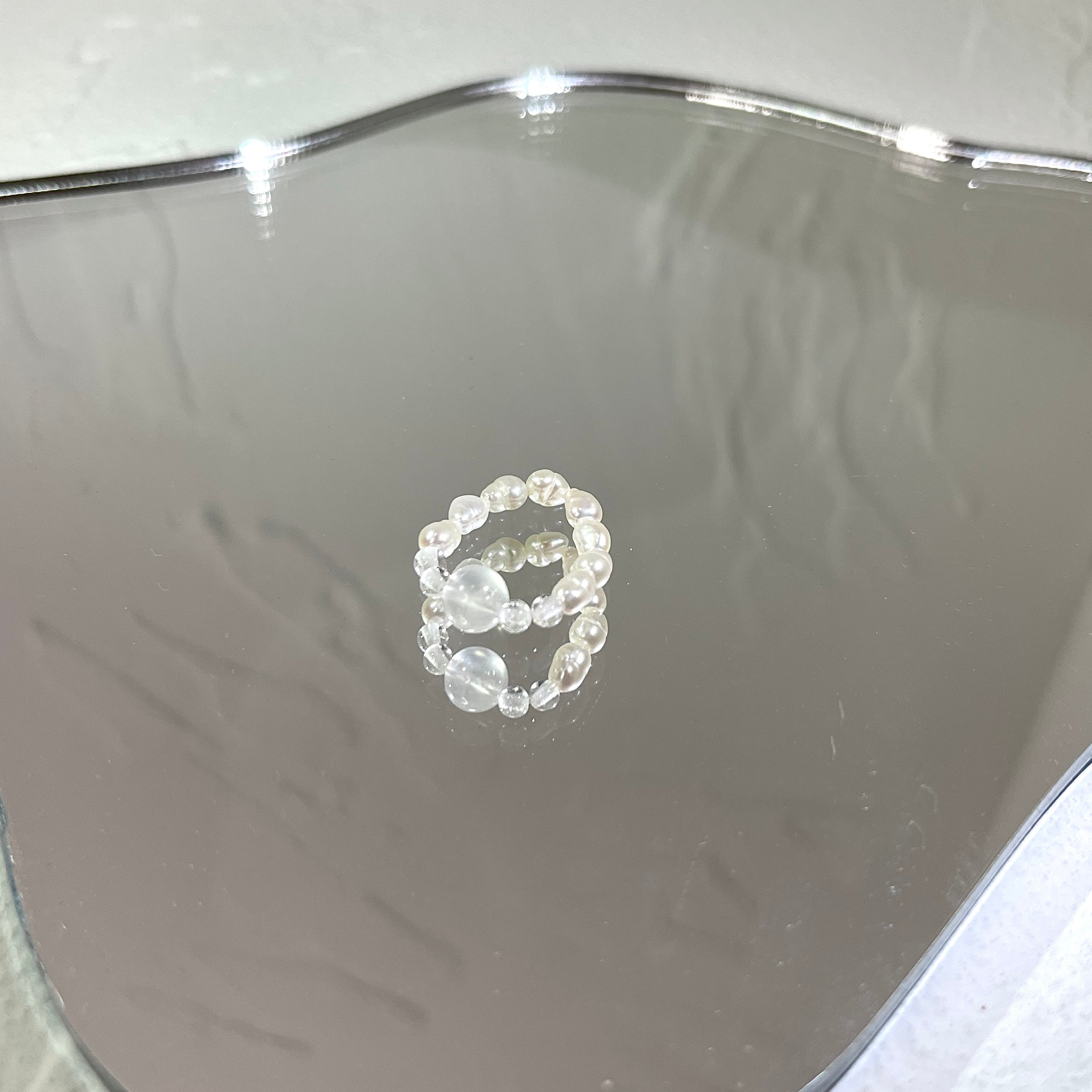 【Five Elements Ring】Radiant Glow Ring Natural Pearl, Clear Quartz & Moonstone - Looziivet