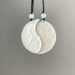 Handcrafted One and Only Dragon & Phoenix Afghan Jade Pendants - Looziivet