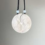 Handcrafted One and Only Dragon & Phoenix Afghan Jade Pendants - Looziivet