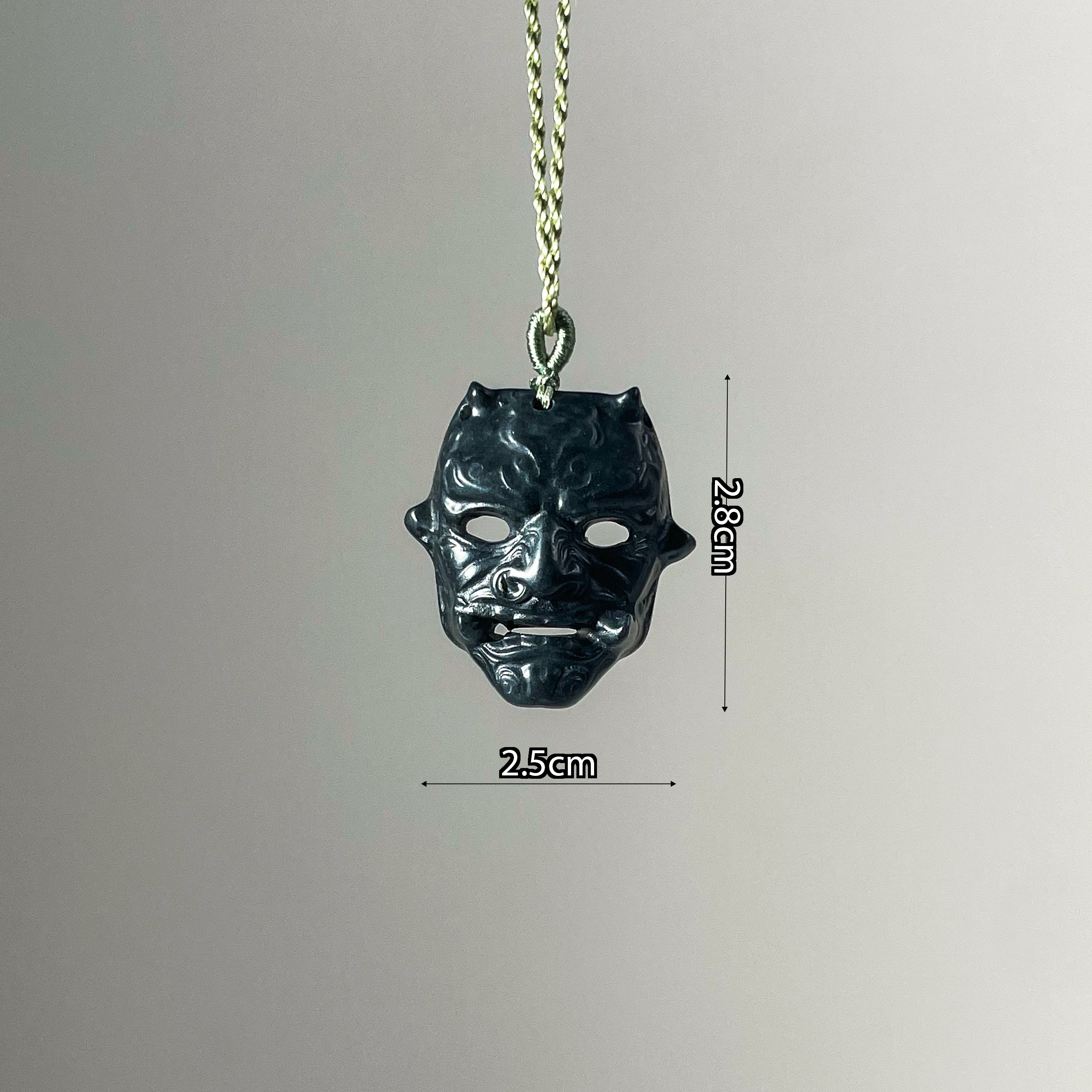Prajna Mask – One and Only, Handcrafted Masterpiece in Black Xiu Jade - Looziivet