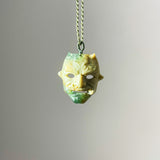 Prajna Mask – One and Only, Handcrafted Masterpiece in Xiu Jade with Green Accents - Looziivet