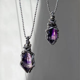 Handcrafted Wire-Wrapped Crystal Necklace - Looziivet