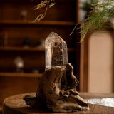 Forest WhisperPure Brazilian Quartz on Ancient Wood - Looziivet