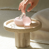 Blush Sanctuary- Heartfelt Crystal Gift: Rose Quartz & Clear Quartz Bowl for Emotional Healing & Spiritual Clarity