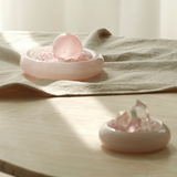 Blush Sanctuary- Heartfelt Crystal Gift: Rose Quartz & Clear Quartz Bowl for Emotional Healing & Spiritual Clarity