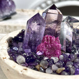 Soul Prism - Handcrafted Crystal Decor with Amethyst, Clear Quartz & Ruby