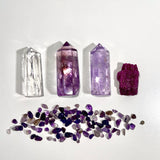 Soul Prism - Handcrafted Crystal Decor with Amethyst, Clear Quartz & Ruby
