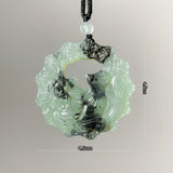 Handcrafted One And Only Natural Xiu Jade Nine-Tailed Fox Pendant - Looziivet