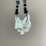 Handcrafted Fox Mask in Xiu Jade – One and Only - Looziivet