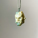 Prajna Mask – One and Only, Handcrafted Masterpiece in Xiu Jade with Green Accents - Looziivet
