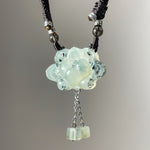 Handcrafted One and Only Peony Xiu Jade Pendant - Looziivet