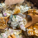 crystal details of Money Bowl with tiger's eye golden enhance fengshui for success