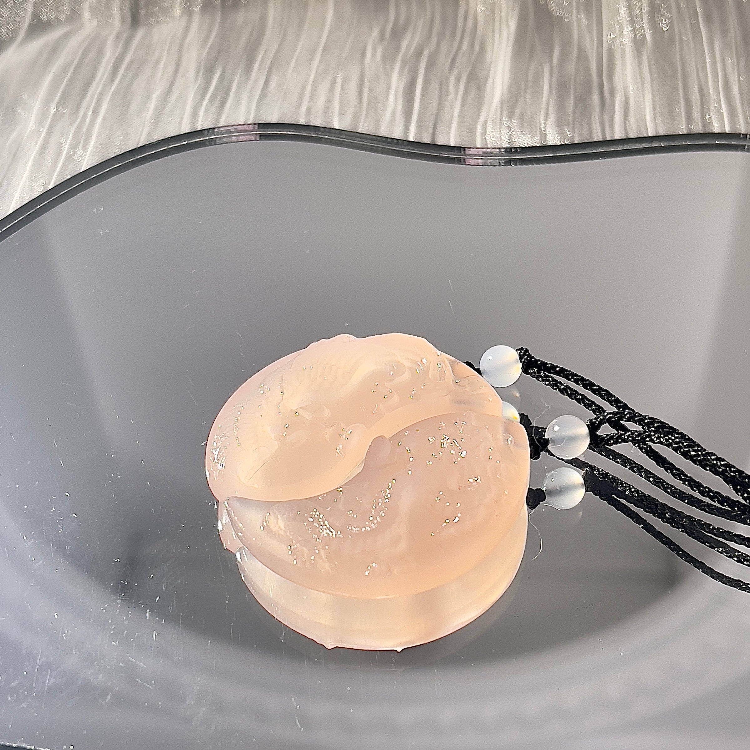 Handcrafted One and Only Dragon & Phoenix Afghan Jade Pendants - Looziivet