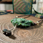 Handcrafted One and Only Peony Xiu Jade Pendant - Looziivet