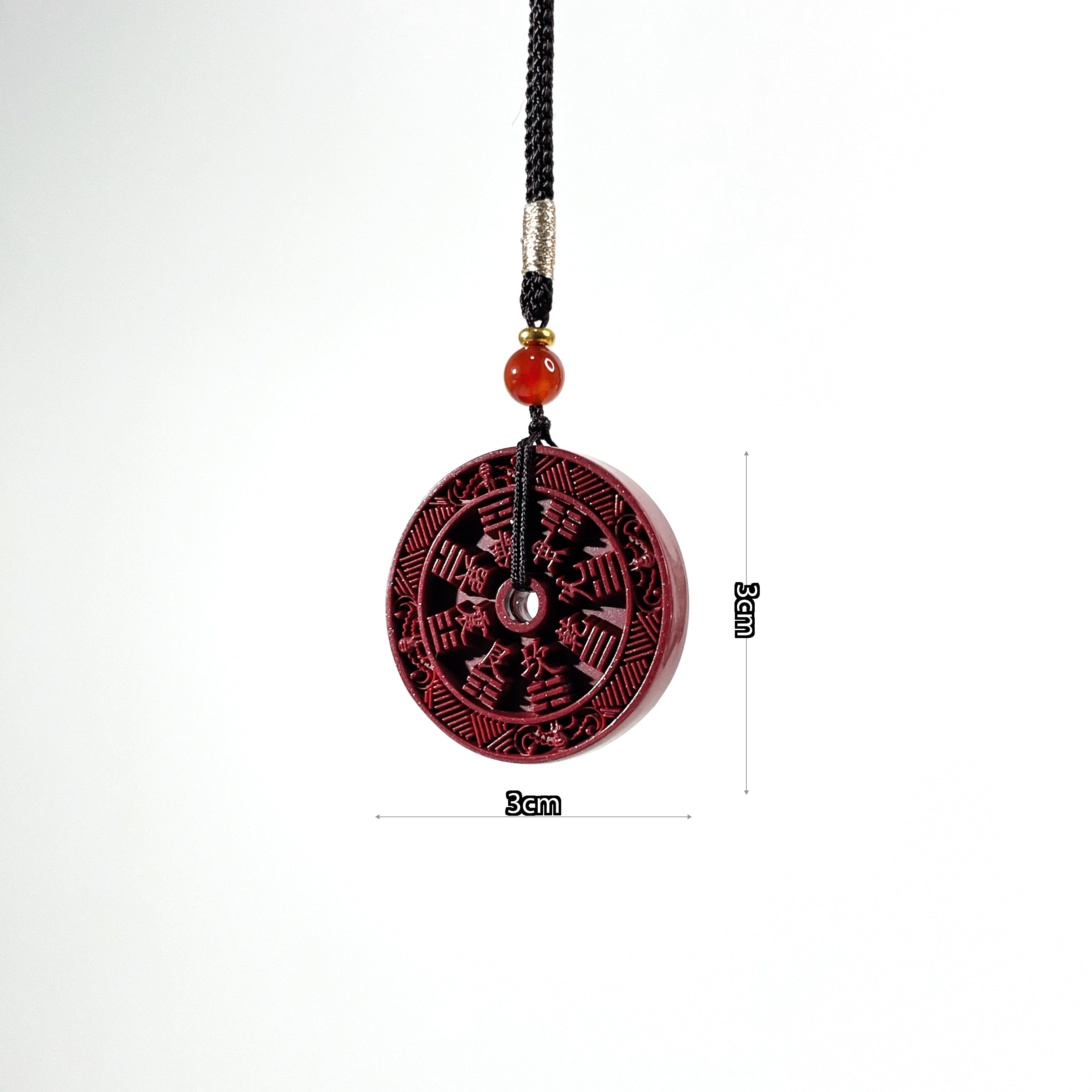 Handcrafted Vermilion Sand Ghost Money Pendant – A Must-Have for Your Birth Year, Essential for Fending Off Tai Sui - Looziivet