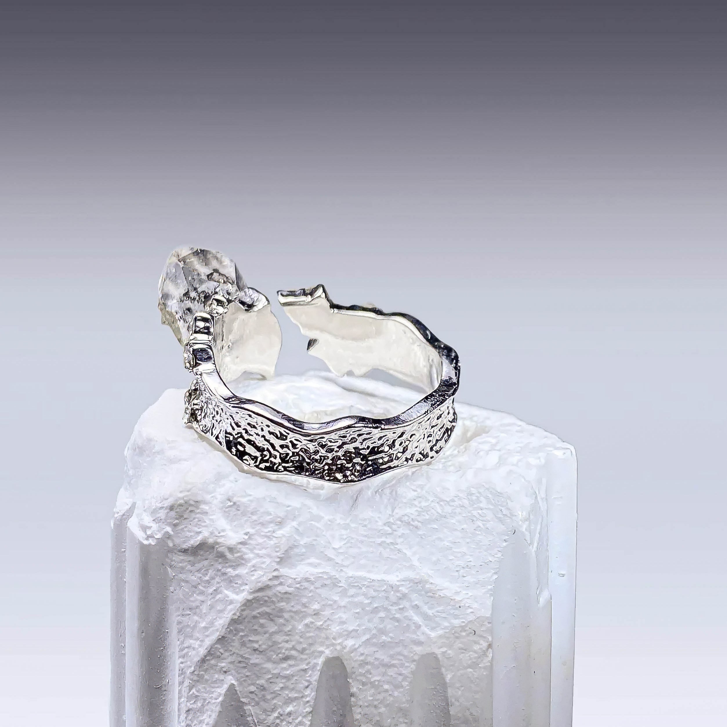Herkimer Diamond Sterling Silver Crystal Ring