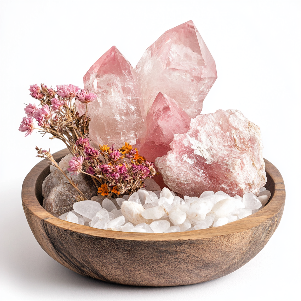 Raw Rose Quartz Miniature Planter - Looziivet