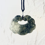 Handcraft Natural One And Only Xiu Jade Peace Longevity  Flower Lock - Looziivet