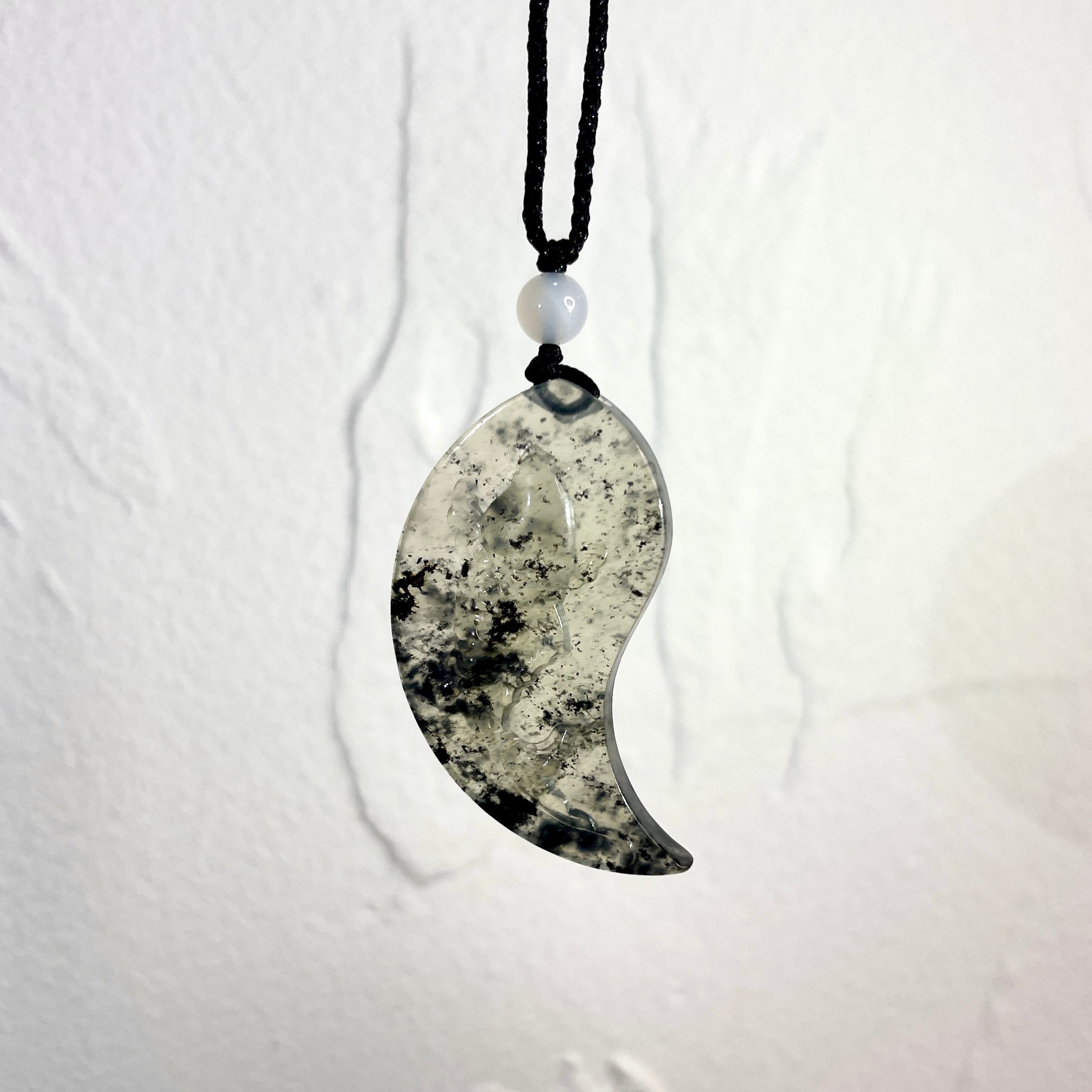 Handcraft One And Only Natural Ink-Wash Xiu Jade Double Fish Pair Pendant - Looziivet