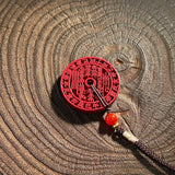 Handcrafted Vermilion Sand Ghost Money Pendant – A Must-Have for Your Birth Year, Essential for Fending Off Tai Sui - Looziivet