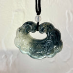 Handcraft Natural One And Only Xiu Jade Peace Longevity  Flower Lock - Looziivet