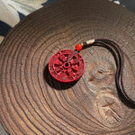 Handcrafted Vermilion Sand Ghost Money Pendant – A Must-Have for Your Birth Year, Essential for Fending Off Tai Sui - Looziivet