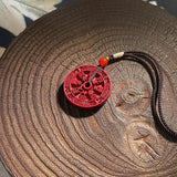 Handcrafted Vermilion Sand Ghost Money Pendant – A Must-Have for Your Birth Year, Essential for Fending Off Tai Sui - Looziivet